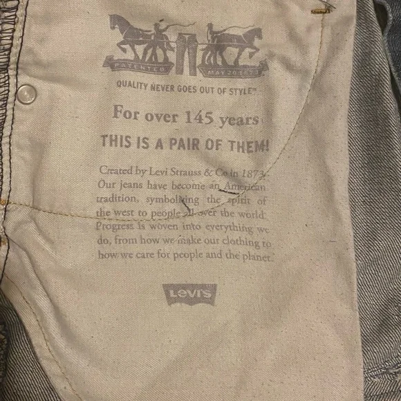 Levi's Dark Blue Studded Denim Mini Skirt - Picture 3 of 3